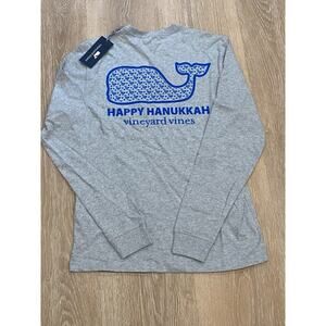 NWT Vineyard Vines Hanukkah Menorah Whale Long Sleeved Shirt Men's Size XS